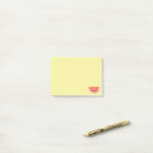 Post-it® Pastèque Tropicale sur Fond Jaune (Sur un bureau)