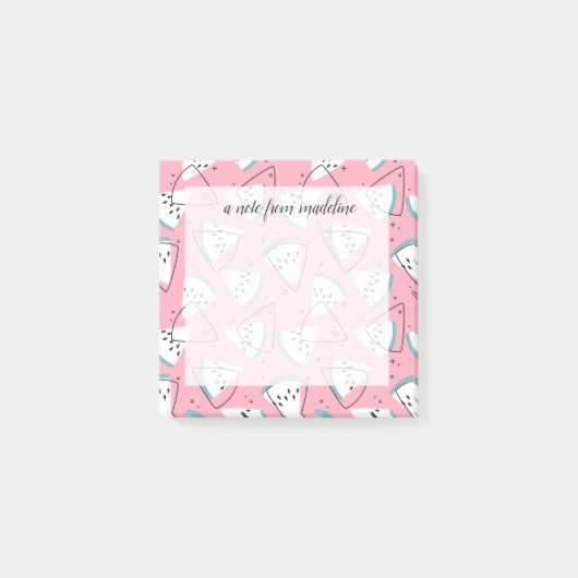 Post-it® Pastèques colorées d'aquarelle (Devant)