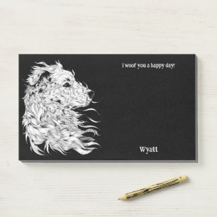 Post-it® Pasteur anatolien Nom du chien d'art Abstrait