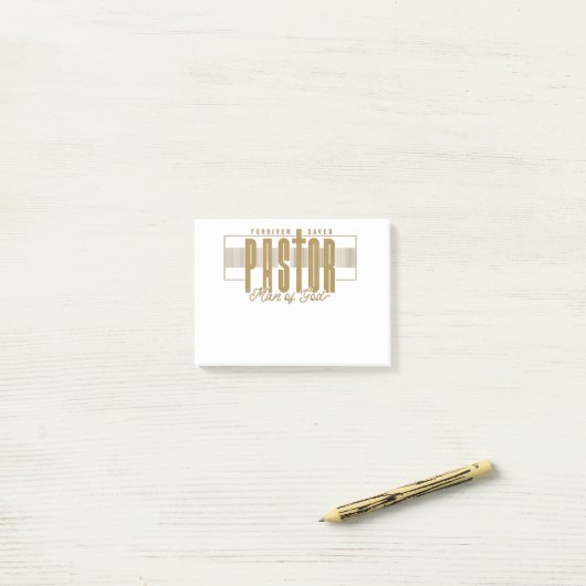 Post-it® Pastor Man Of God Post-It Notes (Sur un bureau)