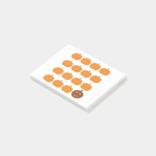 Post-it® Patch Citrouille d'Halloween mignon (Incliné)