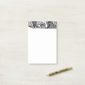 Post-it® Patchwork motif noir et blanc 03 (Sur un bureau)