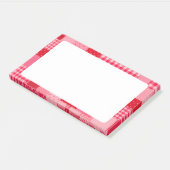 Post-it® Patchwork rose et rouge personnalisé (Incliné)