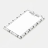 Post-it® Pâtes et coeurs de chien noir mignons - Personnali (Incliné)