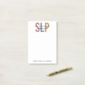 Post-it® Pathologiste du langage SLP personnalisé (Sur un bureau)