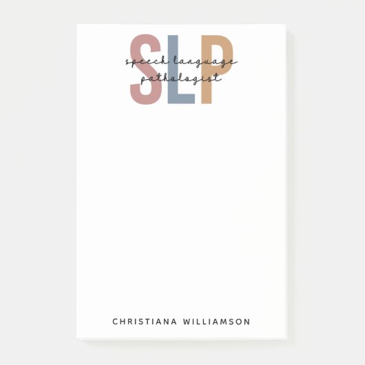 Post-it® Pathologiste du langage SLP personnalisé (Devant)
