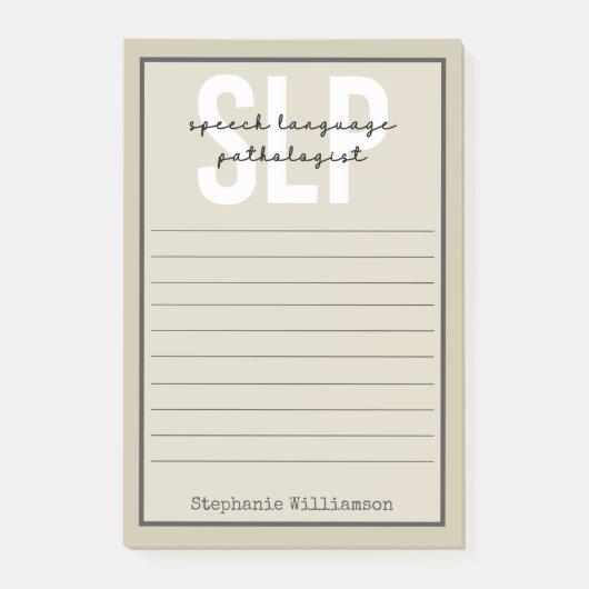 Post-it® Pathologiste orthophoniste sur mesure SLP (Devant)