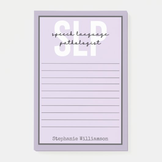 Post-it® Pathologiste orthophoniste sur mesure SLP (Devant)
