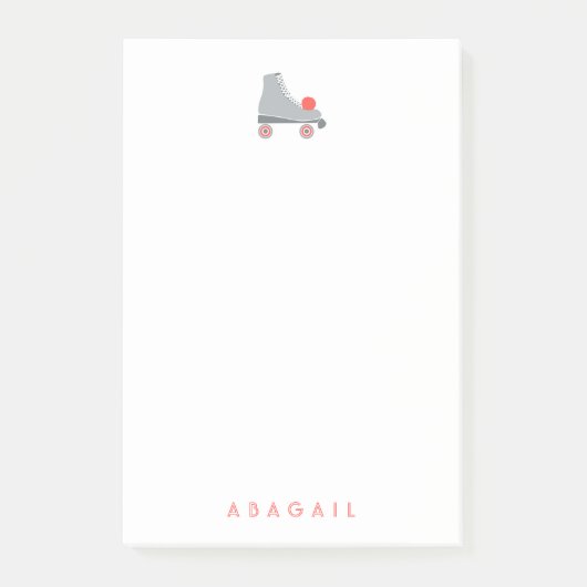 Post-it® Patin à roulettes - Corail (Devant)