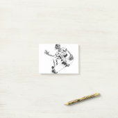 Post-it® Patinage Le squelette joue au skateboard (Sur un bureau)