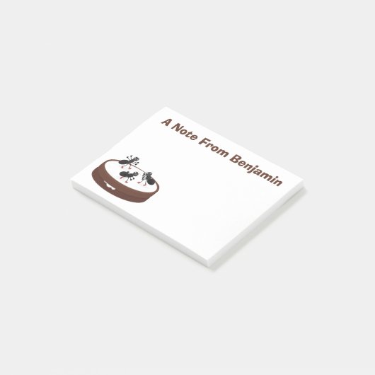 Post-it® Patinage sur glace de fourmis joyeuses sur dessin  (Incliné)