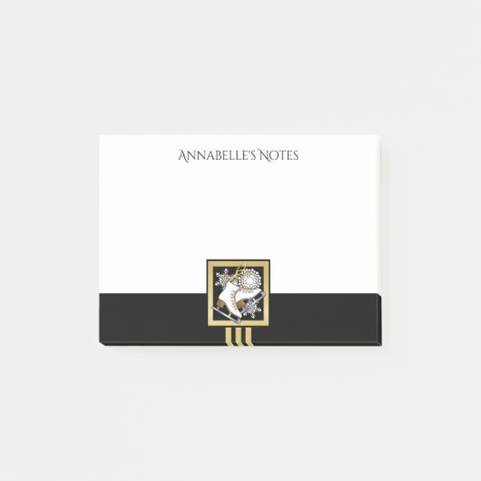 Post-it® Patinage sur glace sur Parties scintillant noire e (Devant)