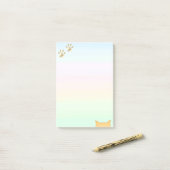 Post-it® Patounes de chat mignonnes (Sur un bureau)