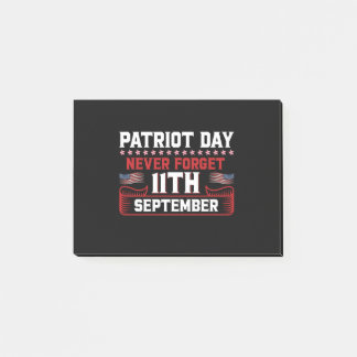 Post-it® Patriot day n'oubliez jamais typographie du 11 sep