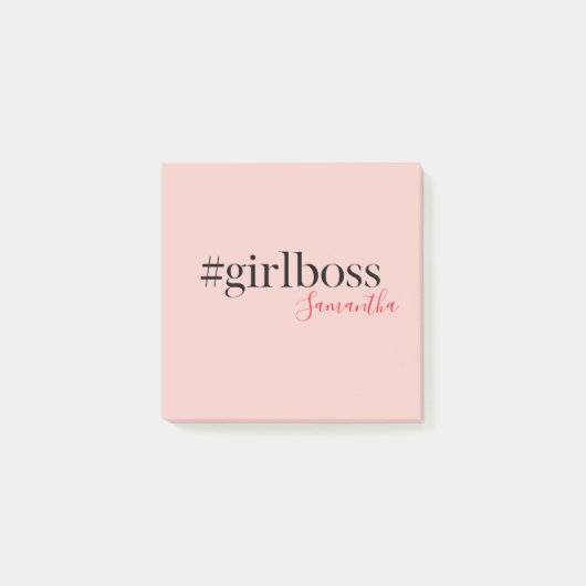 Post-it® Patron et nom de fille rose moderne | best Girly G (Devant)