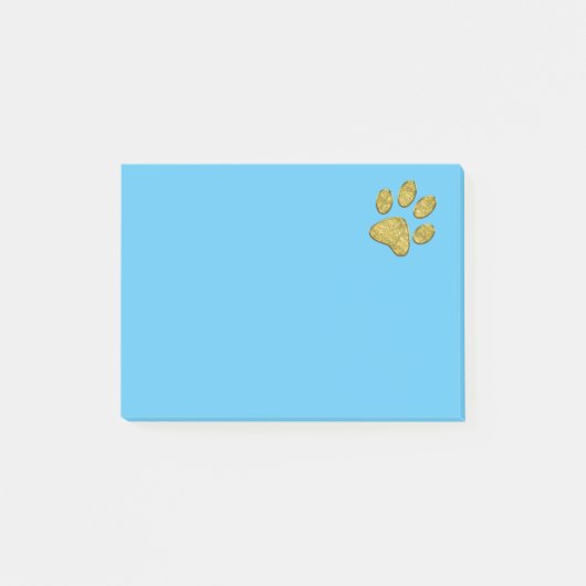 Post-it® patte de chat mousseux - or (Devant)