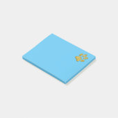 Post-it® patte de chat mousseux - or (Incliné)