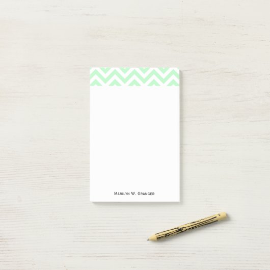 Post-it® Pattern de Mint White (Sur un bureau)