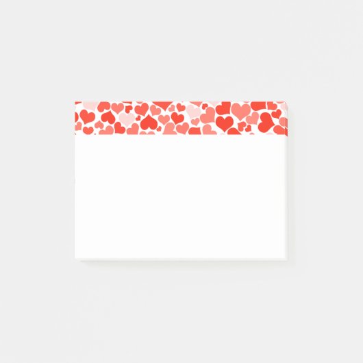 Post-it® Patters de Red Love Heart (Devant)