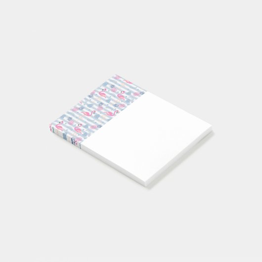 Post-it® Patters de Whimsical Flamingo et Pineapple (Incliné)
