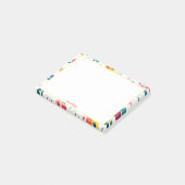 Post-it® Pavot Floral Motif Corail Nom du script (Incliné)