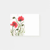 Post-it® Pavot rouge fleurs aquarelle rustique chic post it (Devant)
