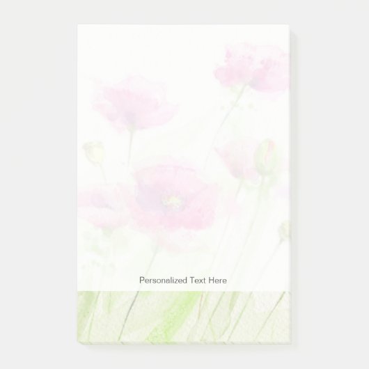 Post-it® Pavots peints 3 d'aquarelle (Devant)
