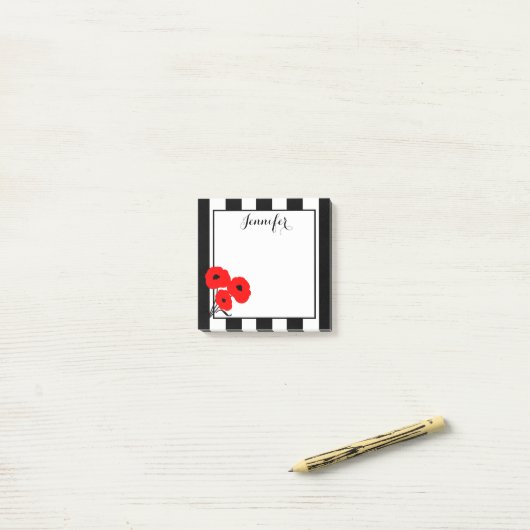 POST-IT® PAVOTS ROUGES DE POST-IT-NOTE_MOD 01 CHICS (Sur un bureau)