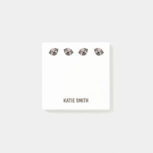 Post-it® Paw Carlin illustrée mignonne