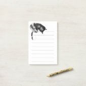Post-it® Pawing cat Notes pad (Sur un bureau)