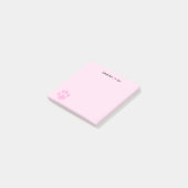 Post-it® Pawprint rose clair mignon Personnalisable (Incliné)