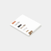 Post-it® Paws Cat Dog Playful Cute Animal Comic Drawing (Incliné)