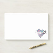 Post-it® Payer l'amour avec l'amour illustré proverbe portu (Sur un bureau)