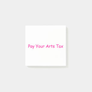 Post-it® Payer votre taxe sur les arts
