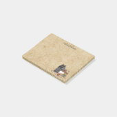 Post-it® Pays Primitive Folk Art Blue Saltbox Accueil (Incliné)