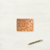 Post-it® Pays rustique style sud-ouest cuir occidental (Sur un bureau)