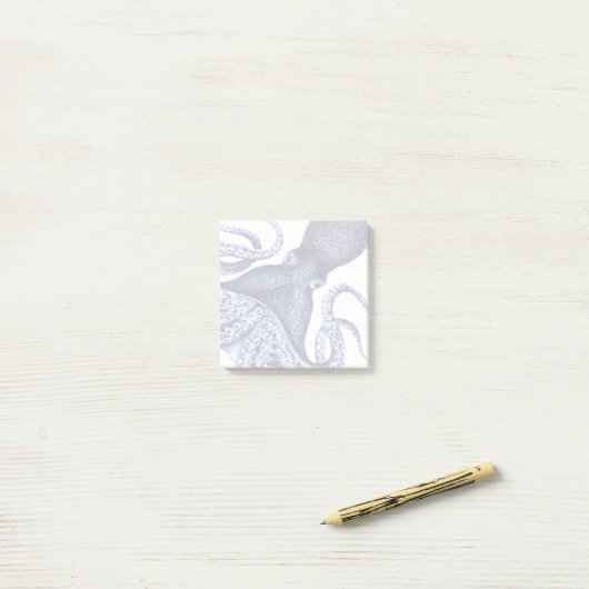 Post-it® Paysage Bleu Octopus (Sur un bureau)