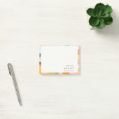 Post-it® Paysage de montagne abstrait boho rose bleu orange (Bureau)