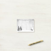 Post-it® Paysage de Noël personnalisé (Sur un bureau)