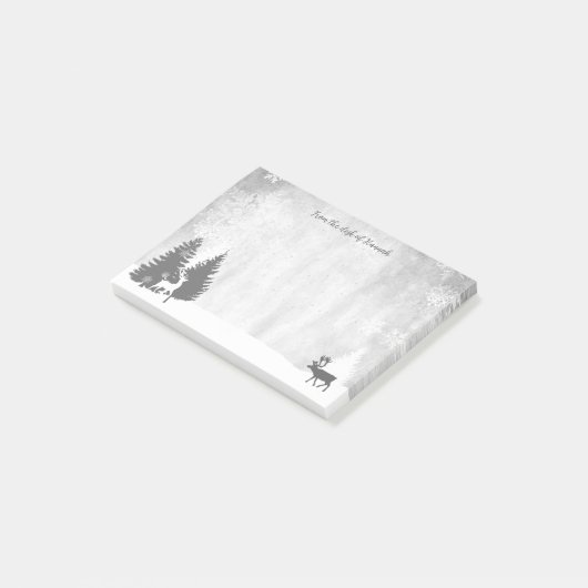 Post-it® Paysage de Noël personnalisé (Incliné)