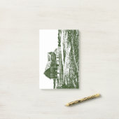 Post-it® Paysage rural maison de ferme de style coupe (Sur un bureau)