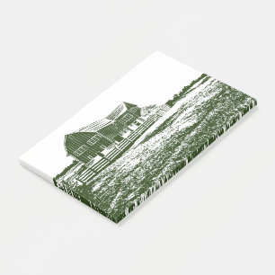 Post-it® Paysage rural maison de ferme de style coupe