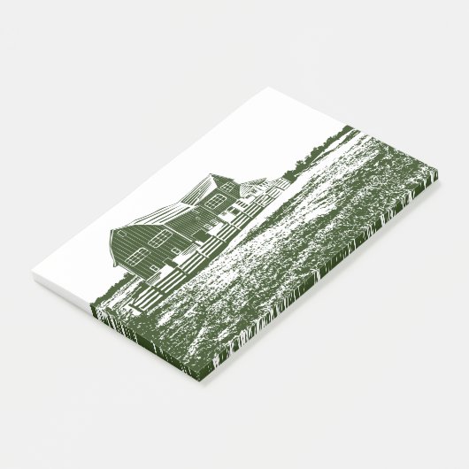 Post-it® Paysage rural maison de ferme de style coupe (Incliné)