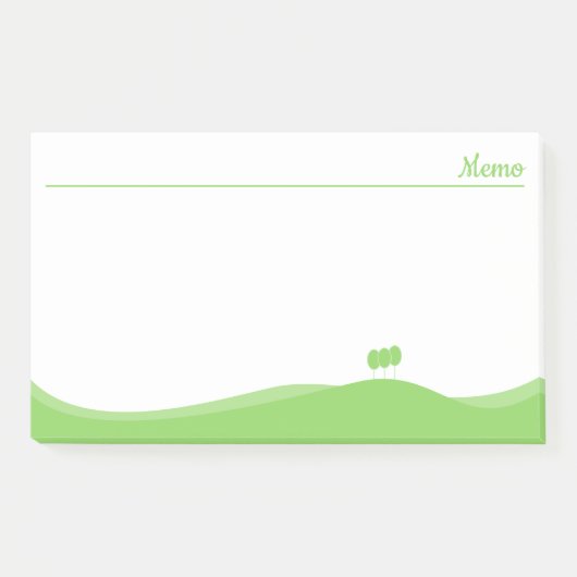 Post-it® Paysage vert (Devant)
