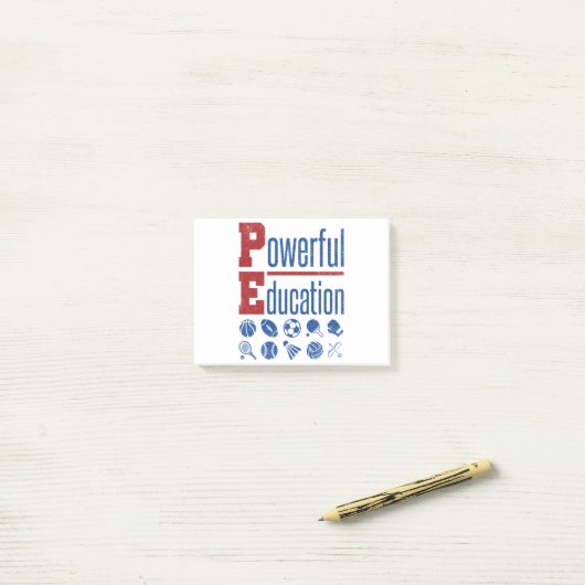 Post-it® PE Puissant Enseignant PE (Sur un bureau)