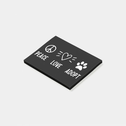 Post-it® Peace Love Adopter (Incliné)