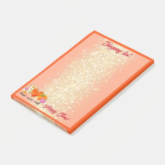 Post-it® Peace Love Automne Texte et couleur personnalisés (Incliné)