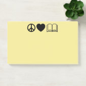 Post-it® Peace, Love & Books Post-It Notes (Bureau)