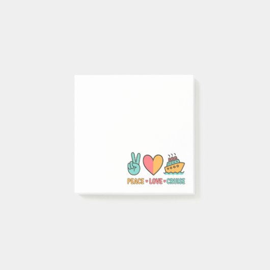 Post-it® Peace Love Cruise Vacances (Devant)