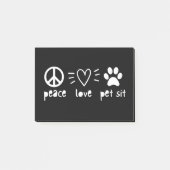 Post-it® Peace Love Pet Sit (Devant)